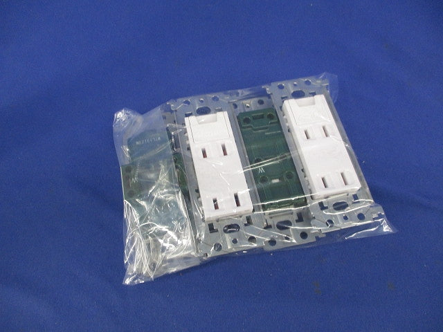 埋込アースターミナル付ダブルコンセントセット(混在4個入) WTL1532W他