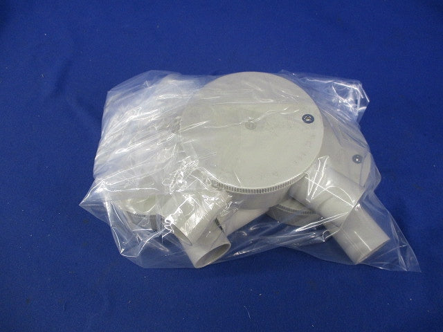 露出用丸形ボックス3方出(3個入)(アイボリー) R223JHW
