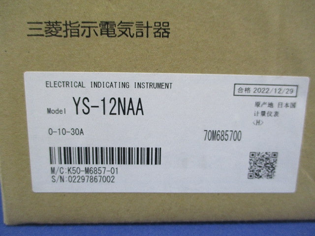 交流電流計 0-10-30A YS-12NAA