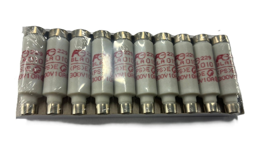 栓ヒューズリンク 10A 300V 10個入 BLA010-10A-10
