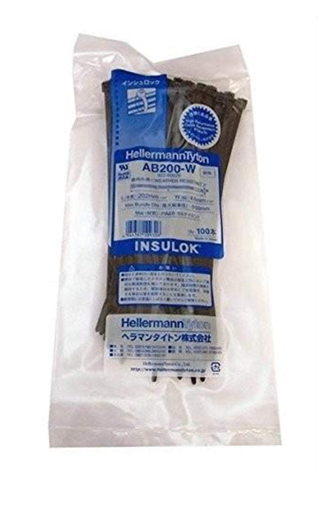 インシュロック ABタイ 黒色 100個入 AB200-W-100