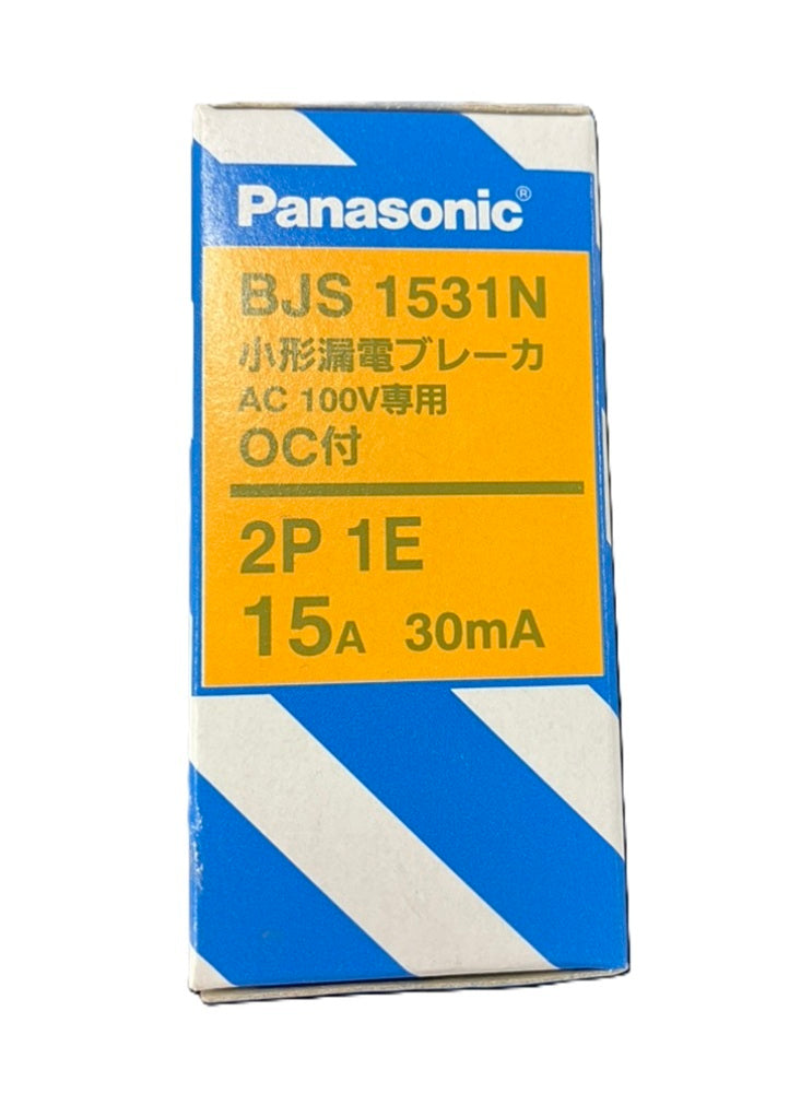 小形漏電ブレーカ 2P1E O.C付 15A 30mA BJS1531N