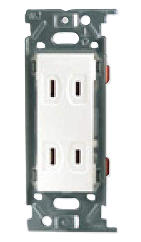 埋込ダブルコンセント ピュアホワイト JEC-BN-55-PW