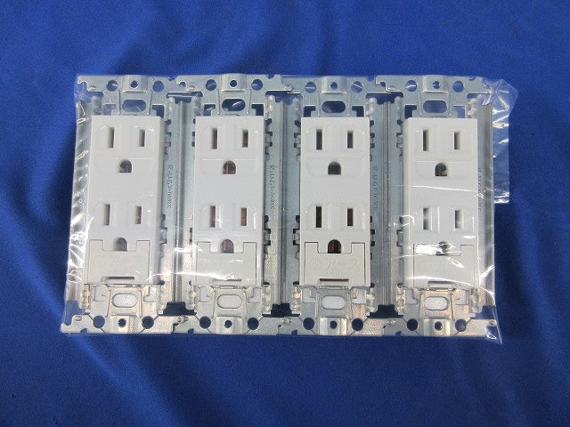 埋込アースターミナル付接地ダブルコンセント(4個入) WTF113238W