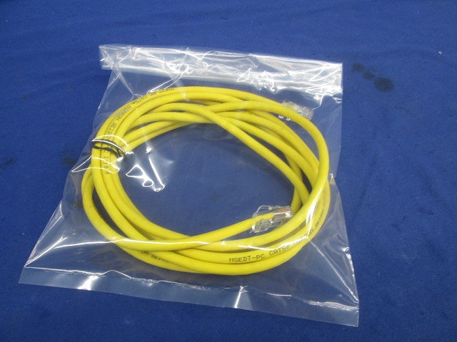 LANケーブル(5m)Cat5eパッチコード 撚線 4m 黄色 プラグ付 NSEDT-PCCAT5e