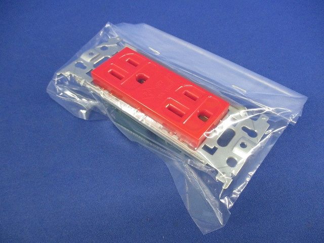 埋込接地ダブルコンセント(赤) WN1512RK