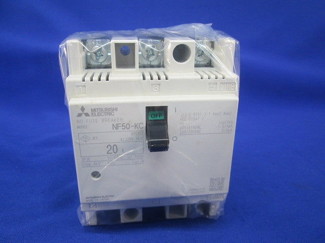 ノーヒューズブレーカー 3P3E20A(キズ・汚れ有) NF50-KC