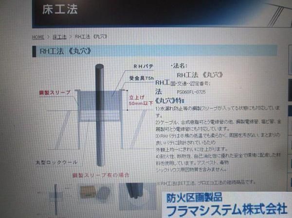 RH(床)工法キット 75Ф(3個入) PS060FL-0725