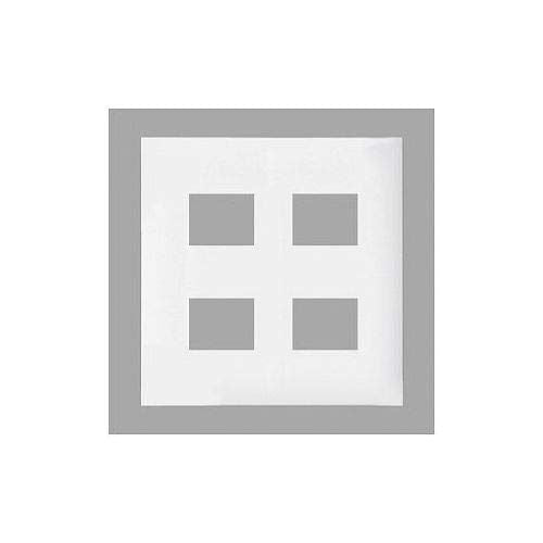 コンセントプレート(4コ用)(ホワイト/スクエアタイプ) WTF8004W