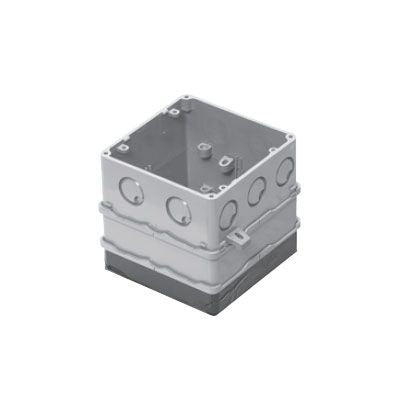 四角PCボックス 鉄塗代カバー付 75mm用 丸型 10個価格 4CBL-T1175A