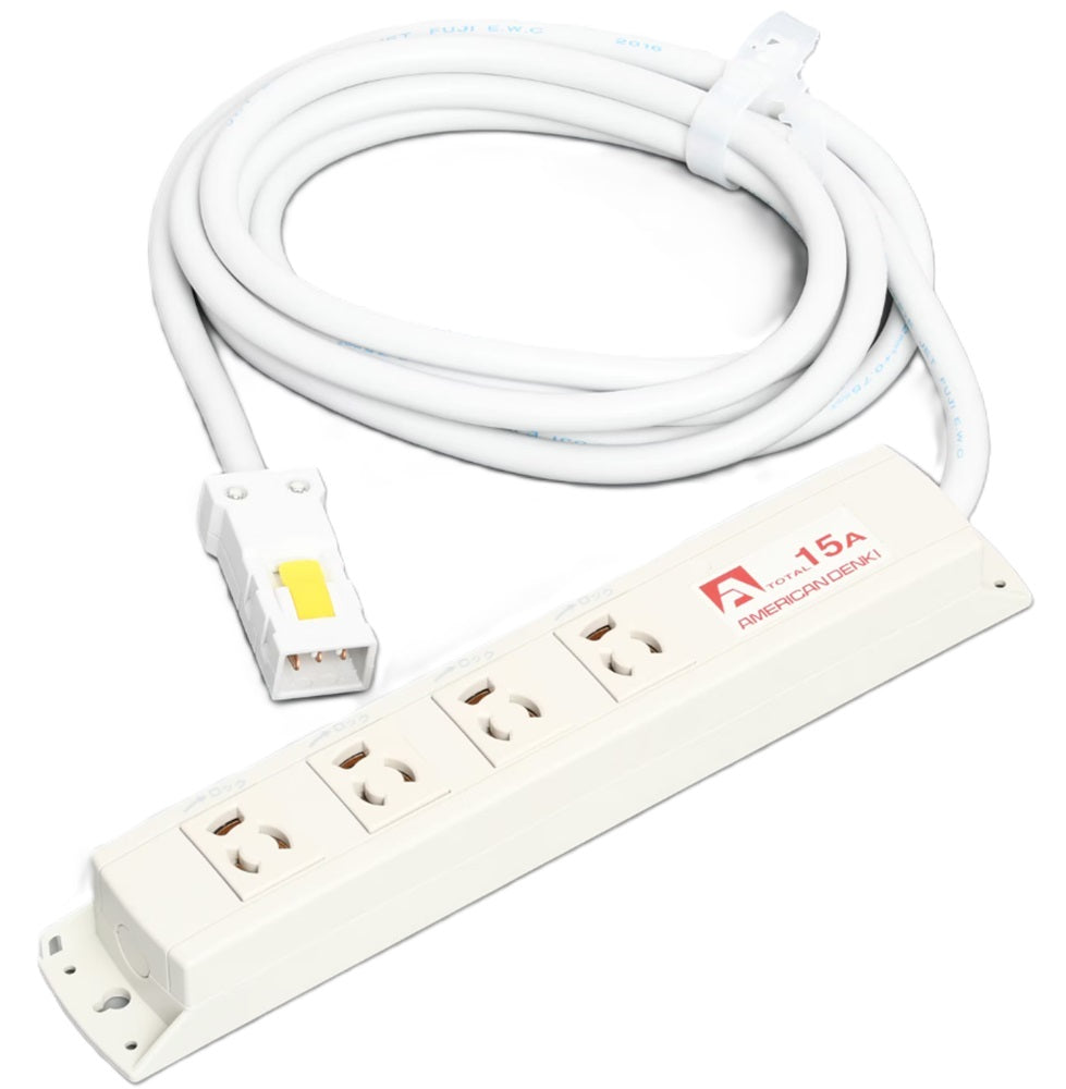 ルチユースOAタップ 抜止形4ヶ口 コード3M ハーネスプラグ 白色 KC1136