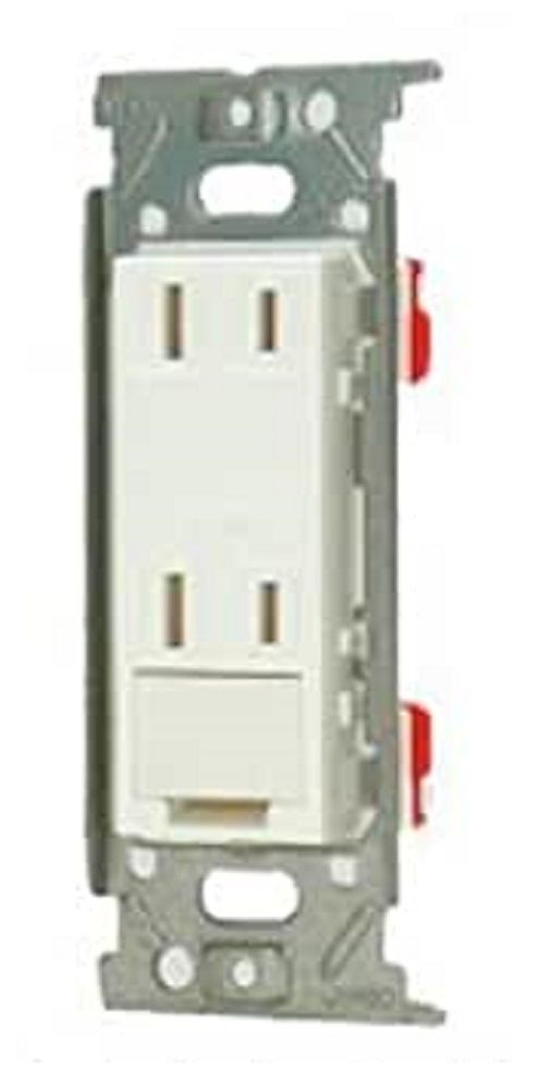 ニューマイルドビーシリーズ コンセント本体 アースターミナル付ダブルコンセント JEC-BN-55E-PW