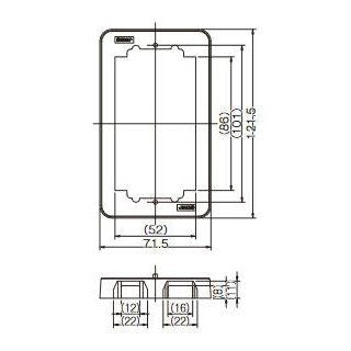 配線器具 継枠 1連用 13mm BAN-13-1