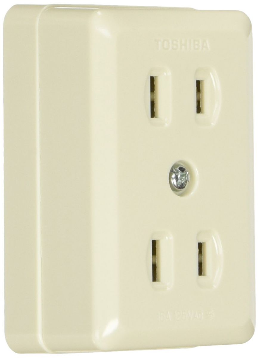 露出ダブルコンセント 10個入り DC1272(W)-10