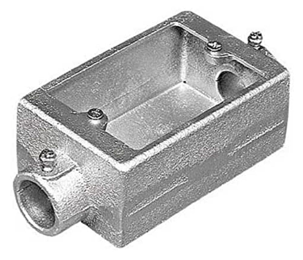 ねじなしTC露出スイッチボックス 厚鋼用 HDZ 溶融亜鉛めっき 2方出 1個用 サイズ28 TCS12Z28