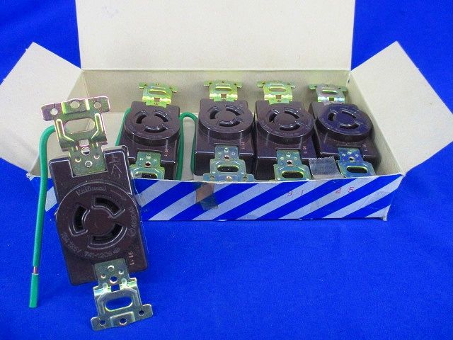 引掛埋込コンセント(5個入)(チョコ) WF2315K