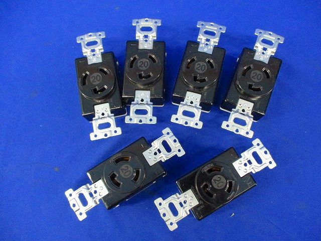 引掛埋込コンセント(6個入)(黒)National WF2520