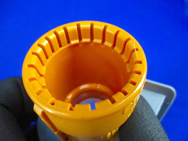 CD管エンドカバー(10個入)オレンジ/グレー CDE-28G