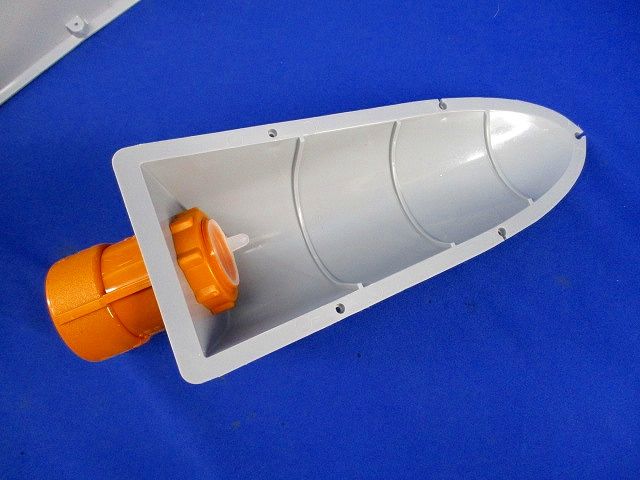 CD管エンドカバー(10個入)オレンジ/グレー CDE-28G