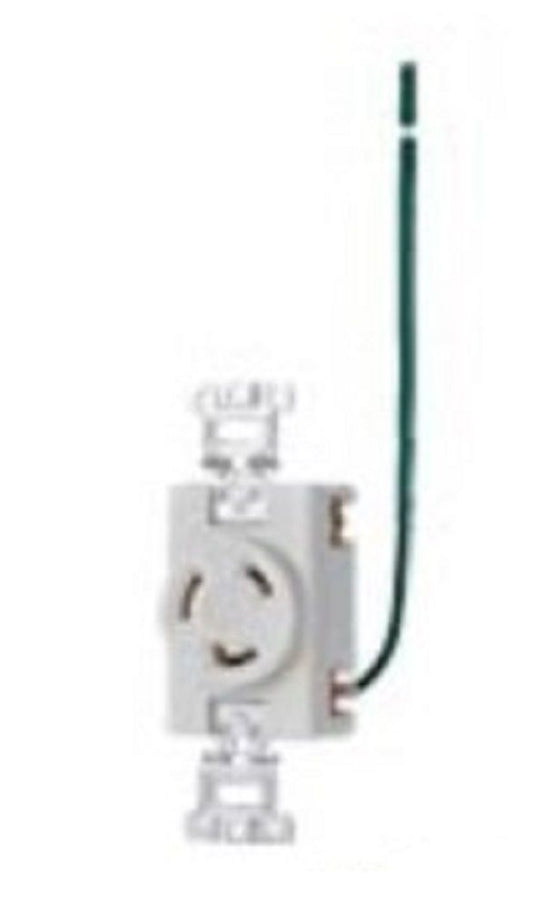 接地2P20A引掛埋込コンセント 接地リード線付 ミルキーホワイト WF2520W1