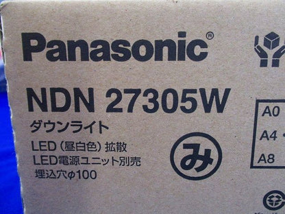 LEDダウンライト 本体 250形 φ100 ホワイト反射板 拡散 昼白色 電源ユニット別売 NDN27305W