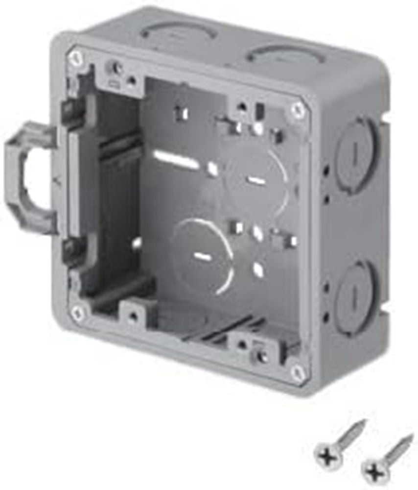 軽間アウトレットボックス 中形四角 2個用 フラットタイプ平塗代カバー付 10個入 CDO-4AKMA122-10