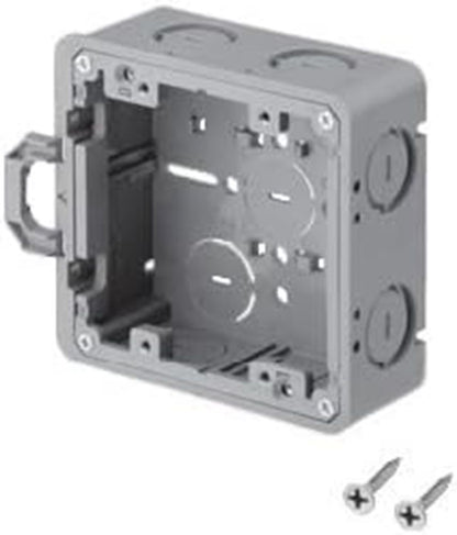 軽間アウトレットボックス 中形四角 2個用 フラットタイプ平塗代カバー付 10個入 CDO-4AKMA122-10