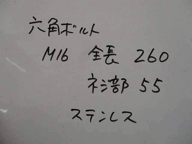 六角ボルト(10本入)(ステンレス) M16