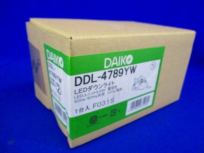 LEDダウンライト 電球色 LED内蔵 調光器別売り DDL-4789YW