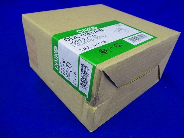 ダウンライト(軒下兼用) LED 5.2W 温白色 LED内臓 非調光 φ125 DDL-131AW