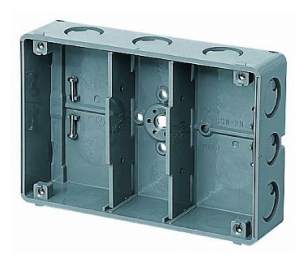 樹脂製埋込スイッチボックス CSW-3N-O