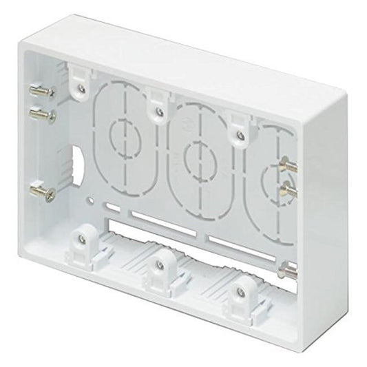 ニューエフモール用露出ボックス 3個用 浅型  ホワイト SFBA32