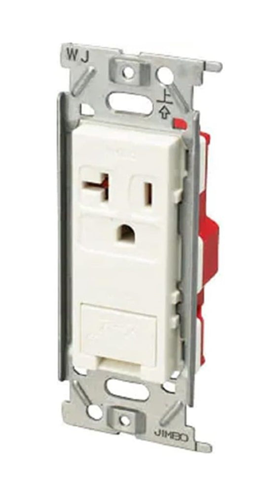 埋込アースターミナル付15A/20A共用接地コンセント ピュアホワイト JEC-BN-ITGE-PW