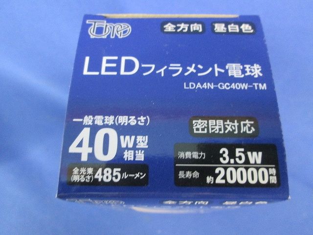 LED一般電球クリア 昼白色 LDA4N-GC40W-TM