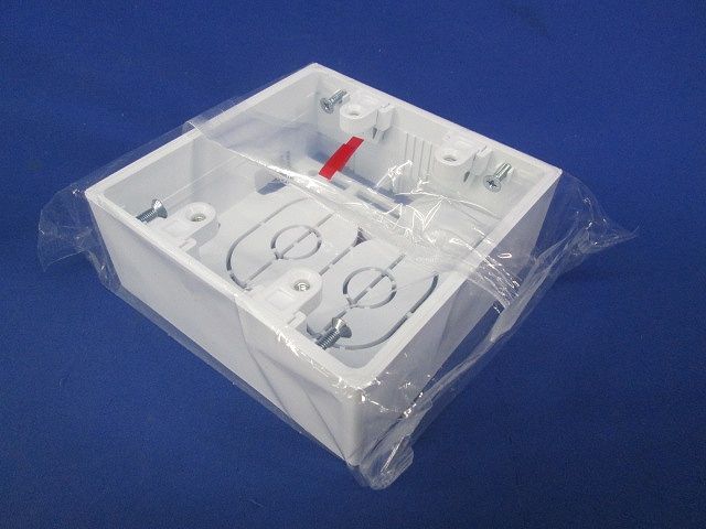 ニュー・エフモール付属品-露出ボックス(2個用・深型・ホワイト) SFBF22
