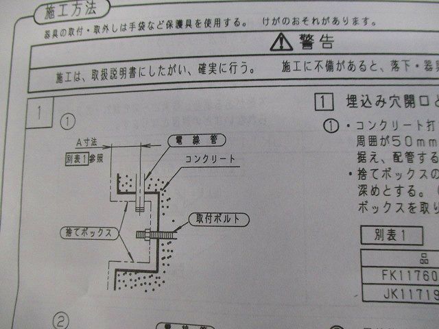 誘導灯コンパクトスクエア取付ボックス FK11760