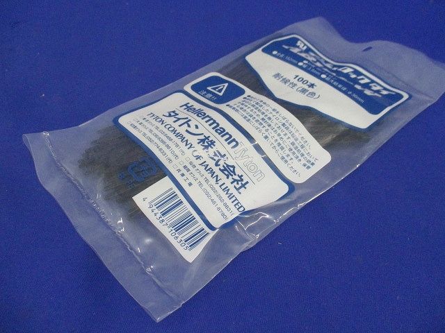 ＡＢタイ 幅3.5Ｘ長さ152ｍｍ 屋外用(100本入)ブラック AB150-W-100