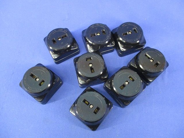 2P20A角型コンセント(8個入)黒 National WK1220
