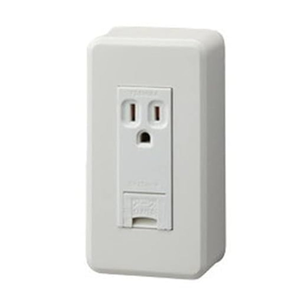 露出アースターミナル付接地コンセント ニューホワイト DC1181E(WW)