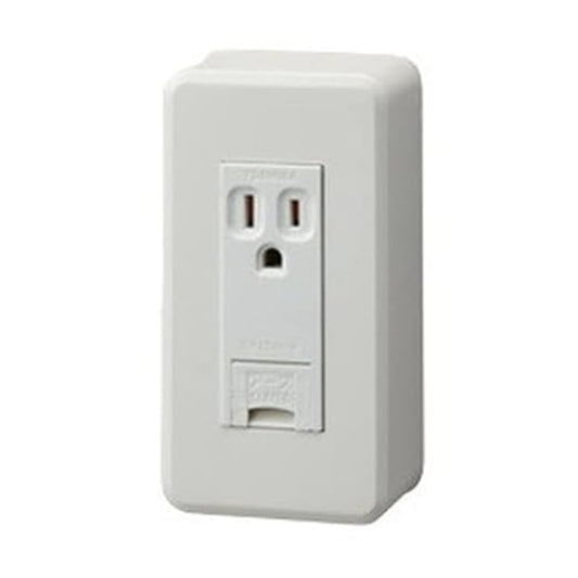 露出アースターミナル付接地コンセント ニューホワイト DC1181E(WW)