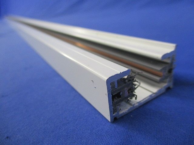 ライティングレール(切断品・約1.5m×2)(白)傷・汚れ有 LD0213T