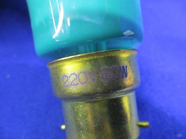 セラミック カラー電球(25個入)(緑) 220V-60WB-22