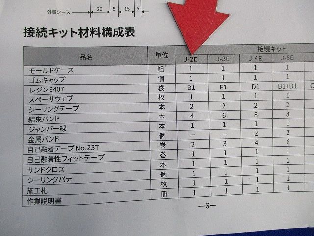 通信･制御ケーブル用 接続キット J-2E