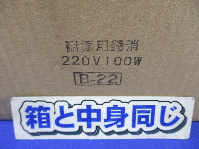 耐震用電球(艶消)(25個入) 220V100W B-22