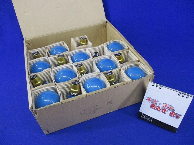 セラミック カラー電球(18個入)(青) 220V-60W  B-22