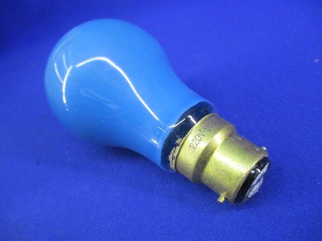 セラミック カラー電球(18個入)(青) 220V-60W  B-22