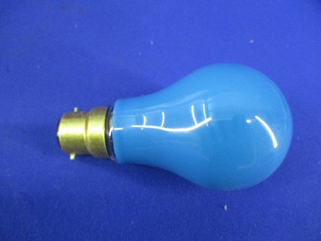 セラミック カラー電球(18個入)(青) 220V-60W  B-22