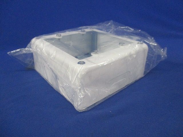 メタルモール 2コ用スイッチボックス(深型) 片側2コノック ホワイト DZB292W