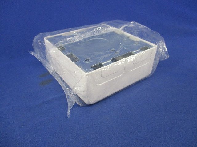 メタルモール 2コ用スイッチボックス(深型) 片側2コノック ホワイト DZB292W
