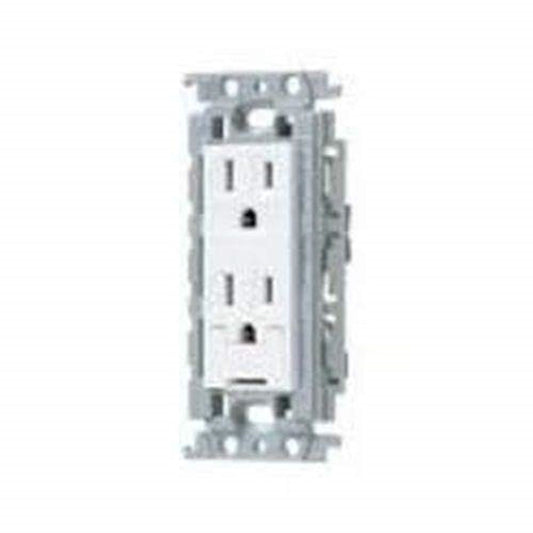 埋込アースターミナル付接地ダブルコンセント ライトグリーン WTF113248LG